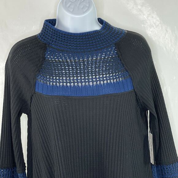 Free People Snow Day Ribbed Mock Neck Long Sleeve Tunic Sweater NWT Size XS - Picture 5 of 11